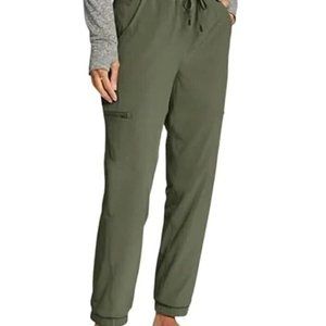 NWT Eddie Bauer Women's Fleece Lined Stretch Pants Green Size 16 $100 EE326